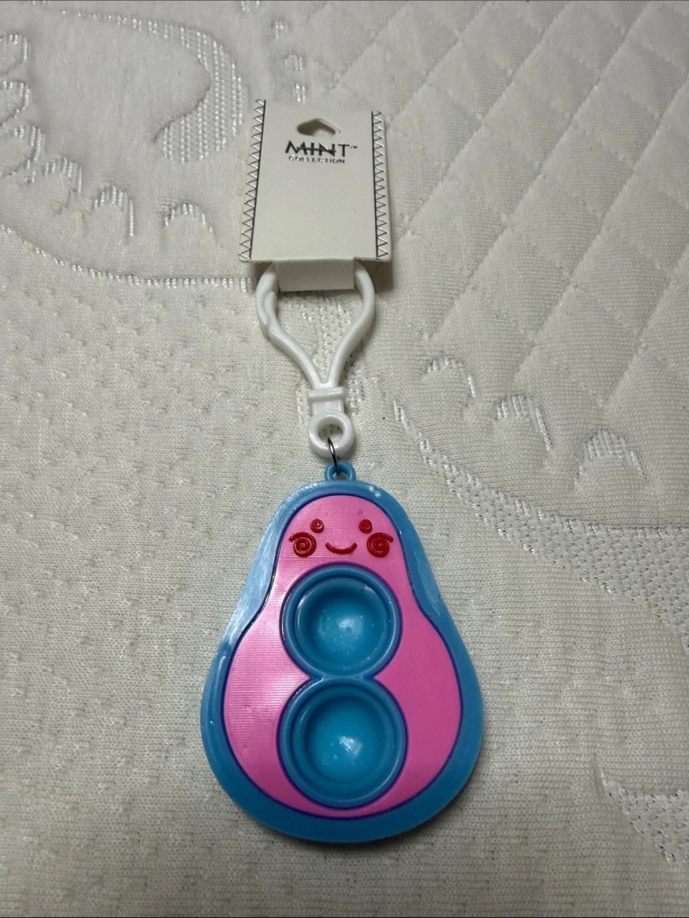 Set of 12 Mint Avocado Pop Keychain Trio in Green, Yellow, Blue & Pink